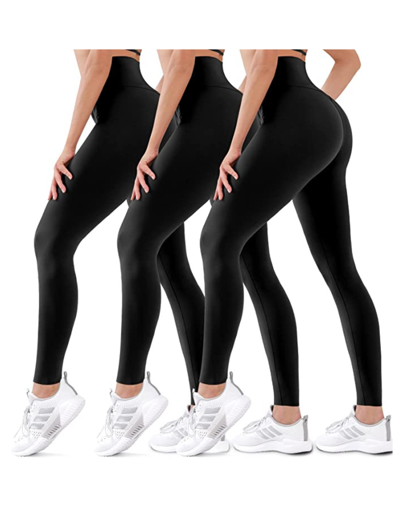 V Cross Waist Leggings for Women- Soft Workout Gym Running High Waisted Non  See Through Yoga Pants