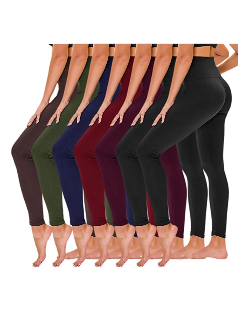  Hmuuo 2 Pack Leggings for Women Cross Waist No See