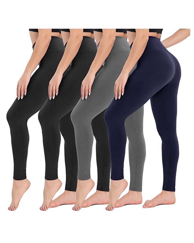 THE GYM PEOPLE Thick High Waist Yoga Pants with Pockets Tummy
