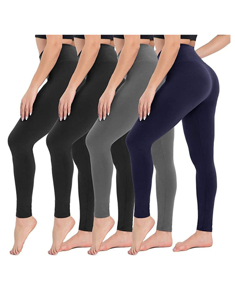 THE GYM PEOPLE Womens V Cross Waist Workout Leggings with Tummy Control and  Pockets