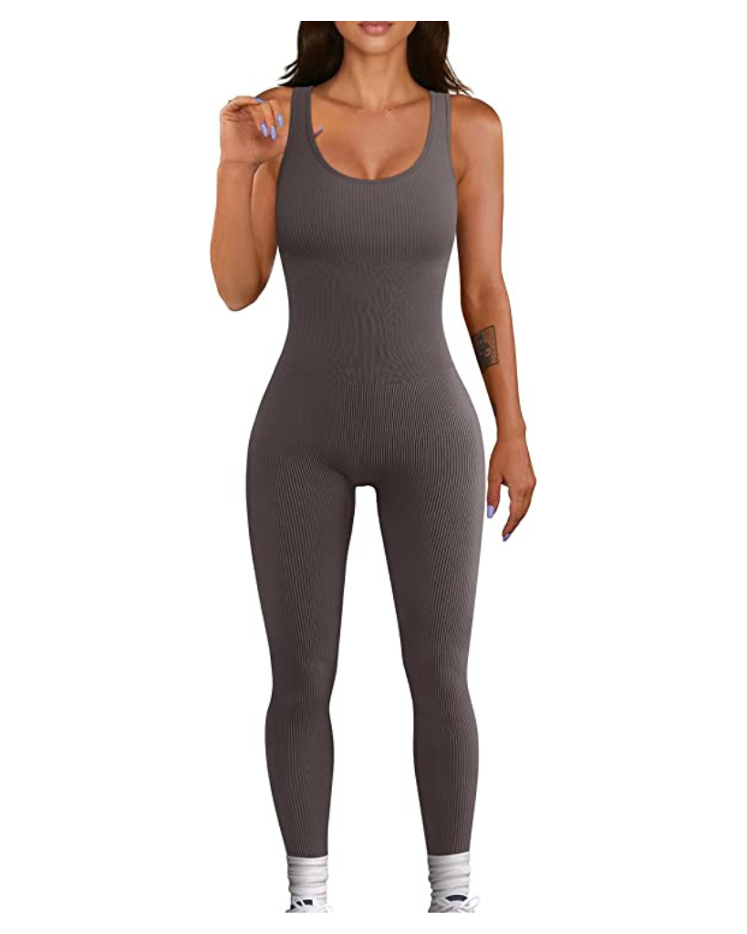 SHAPELLX Jumpsuit for Women Long Sleeve/Sleeveless Jumpsuit Tummy Control  One Piece Going Out Outfit Bodycon Yoga Romper