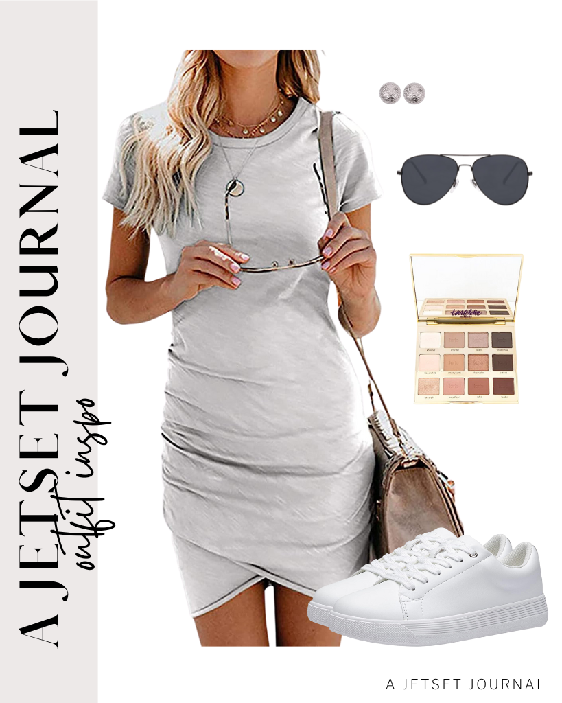 Grey skater dress + white sneakers | How to wear white converse, White  converse outfits, Fashion outfits