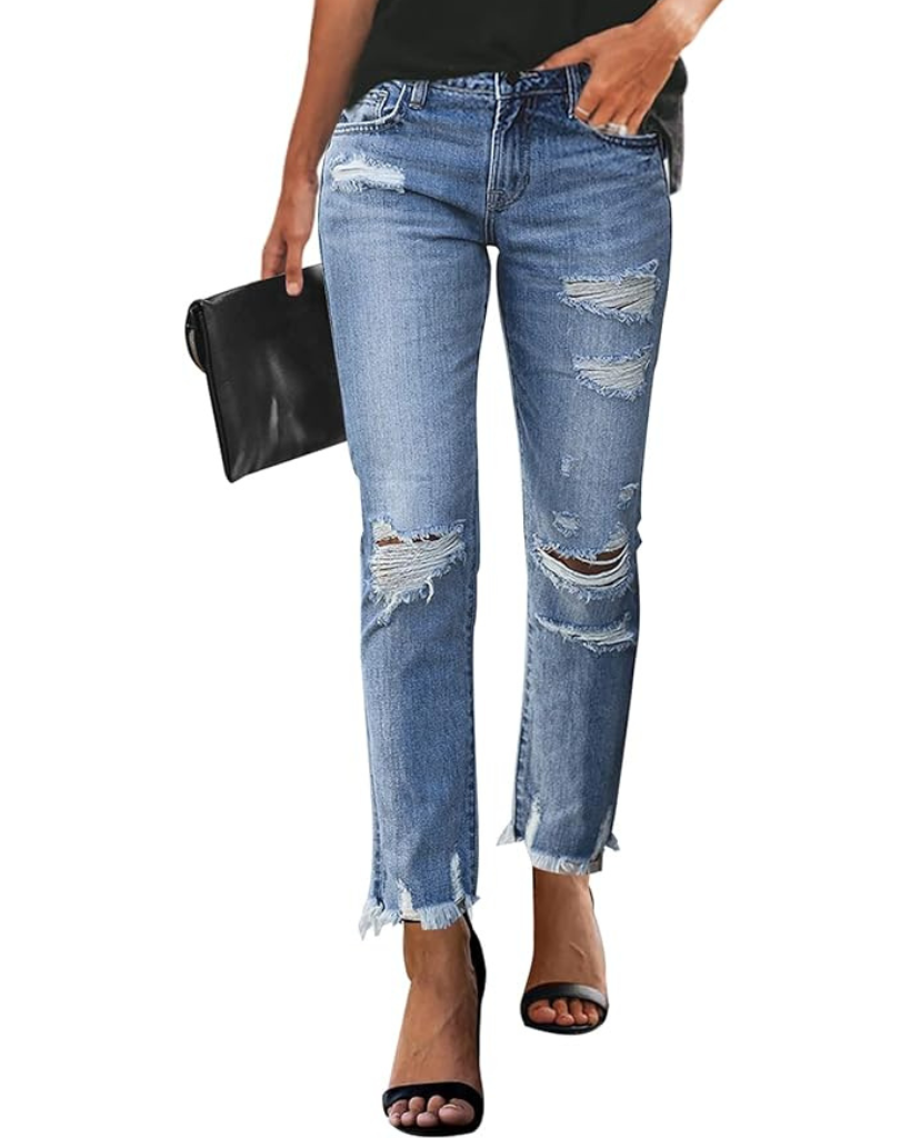 Get Distressed Jeans This Fall From Amazon- A Jetset Journal