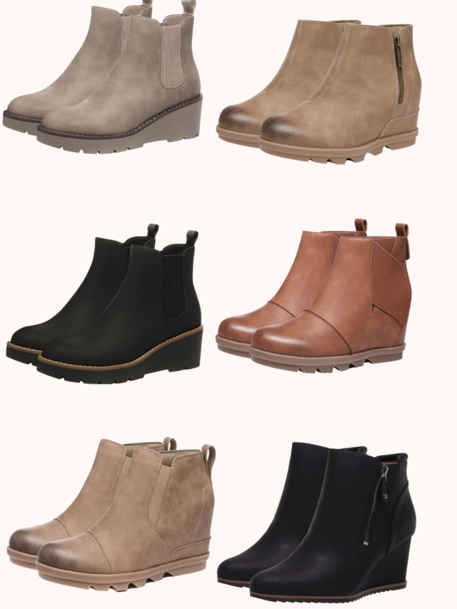 affordable amazon wedge booties