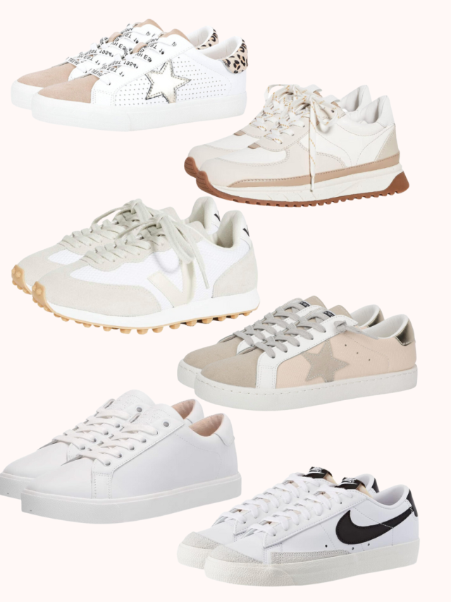 Clean Girl Aesthetic White Sneakers from Amazon - A Jetset Journal