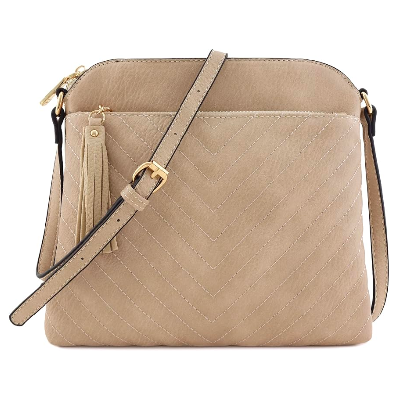 FashionPuzzle Saffiano Small Dome Crossbody bag with Chain Strap