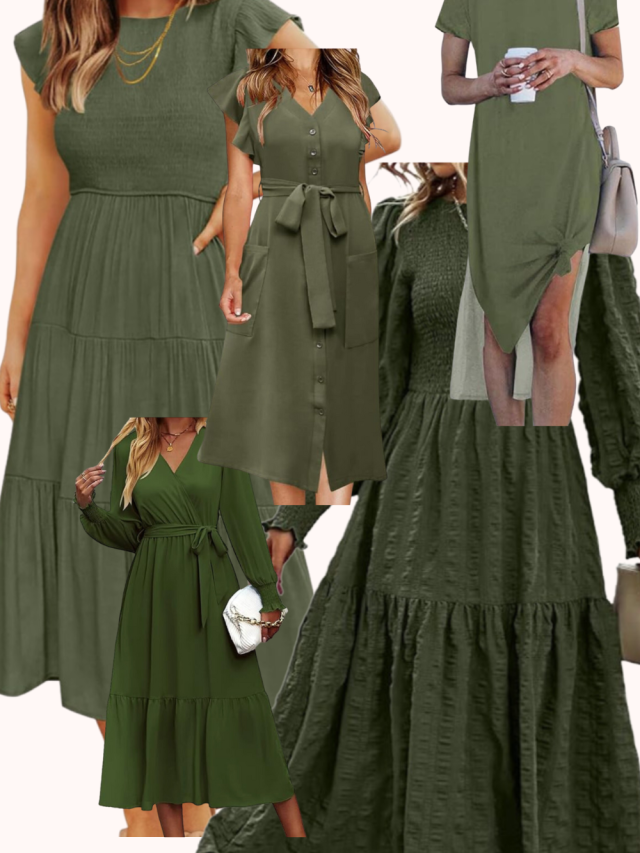 mossy green fall dresses