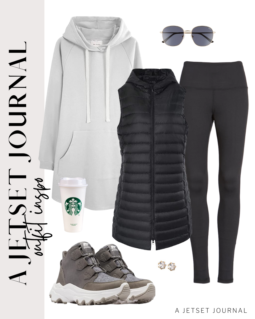 Casual Winter Oversized Hoodie and Leggings Outfit Outfit