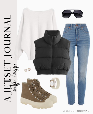 5 Simple Puffer Vest Outfit Ideas - A Jetset Journal