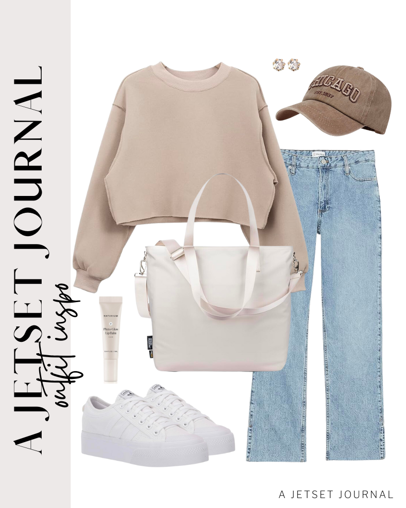 How to Style a Basic Cropped Sweatshirt - A Jetset Journal
